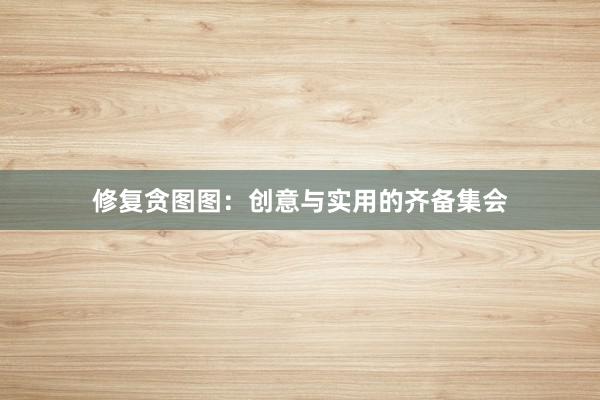 修复贪图图：创意与实用的齐备集会